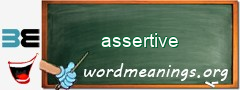 WordMeaning blackboard for assertive